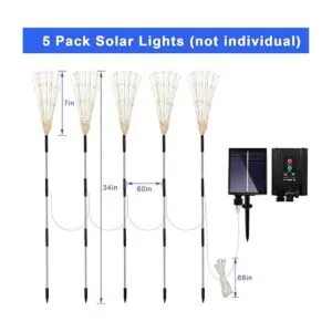 Luces solares de fuegos artificiales paquete de 5 120_7