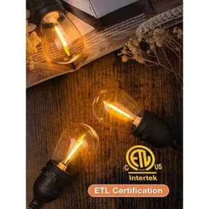 addlon Cadena de luces LED para exteriores de 24 pies con_3