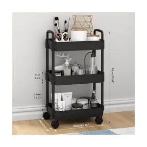 Sywhitta Carrito utilitario con ruedas de 3 niveles con_2