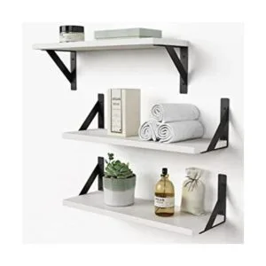 Forbena Juego de 3 estantes flotantes blancos para_1