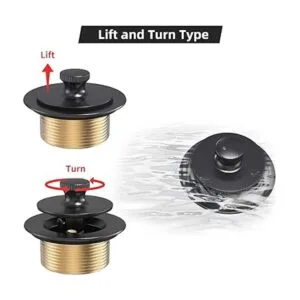 Kit de drenaje y desbordamiento de tina negro mate kit_5