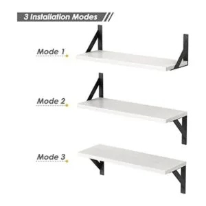 Forbena Juego de 3 estantes flotantes blancos para_6