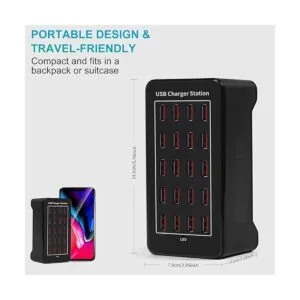 Estación de carga USB múltiple de 20 puertos de 100 W 20_2