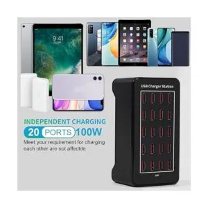 Estación de carga USB múltiple de 20 puertos de 100 W 20_5