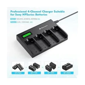 Powerextra Cargador de batería de 4 canales con pantalla_2