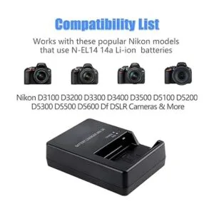 Cargador de batería MH24 compatible con cámaras SLR_5