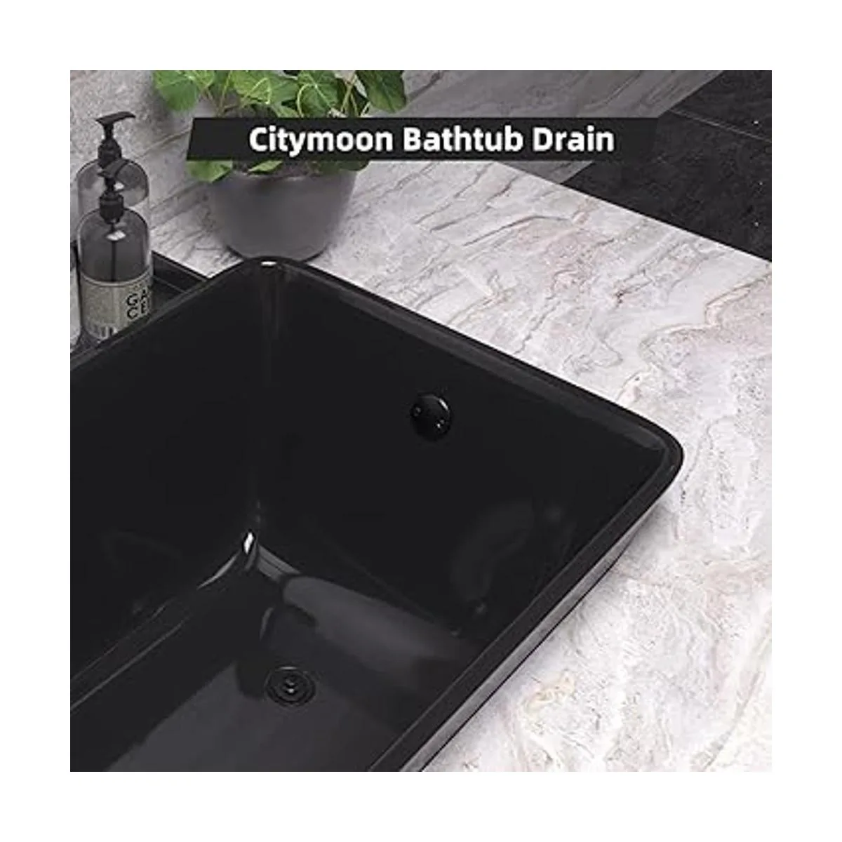Kit de drenaje y desbordamiento de tina negro mate kit_2