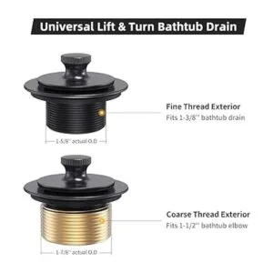 Kit de drenaje y desbordamiento de tina negro mate kit_6