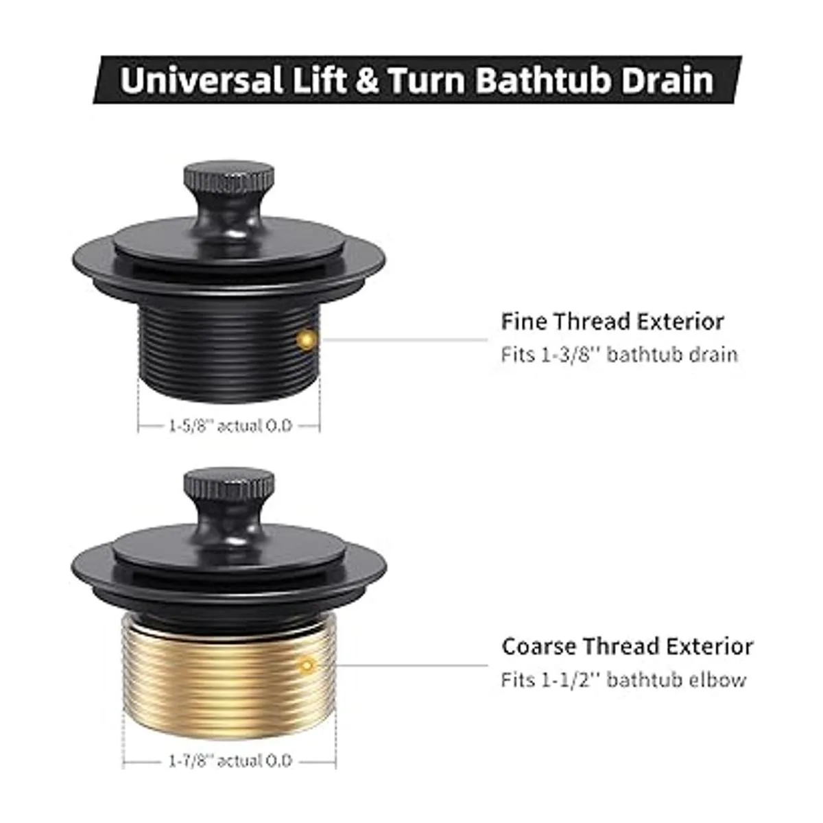 Kit de drenaje y desbordamiento de tina negro mate kit_6