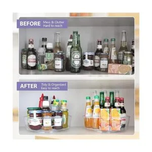 Paquete de 4 organizadores Lazy Susan para gabinete_3