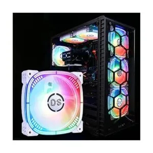 DS Ventiladores de carcasa de PC blancos de 4.724 in_3