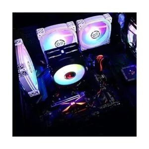 DS Ventiladores de carcasa de PC blancos de 4.724 in_2