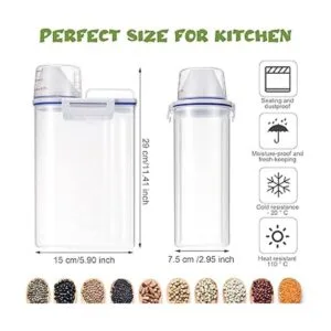 Contenedor de almacenamiento de arroz 4 unidades_2