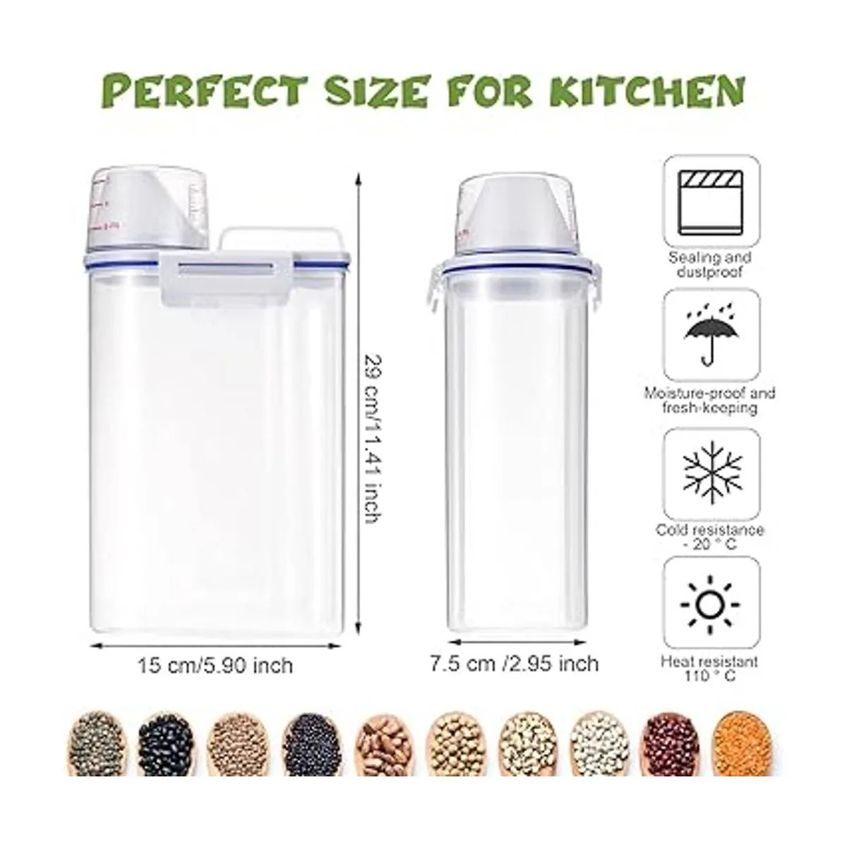 Contenedor de almacenamiento de arroz 4 unidades_2