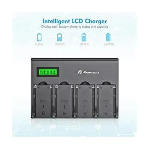 Powerextra Cargador de batería de 4 canales con pantalla_4