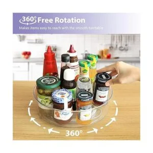 Paquete de 4 organizadores Lazy Susan para gabinete_2