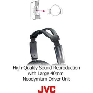 JVC Auriculares HARX500 de tamaño completo plata_4