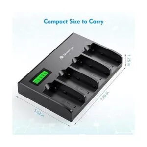 Powerextra Cargador de batería de 4 canales con pantalla_3