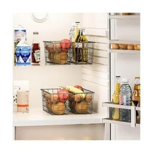 Cesta adhesiva para pared cesta de alambre sobre el_5