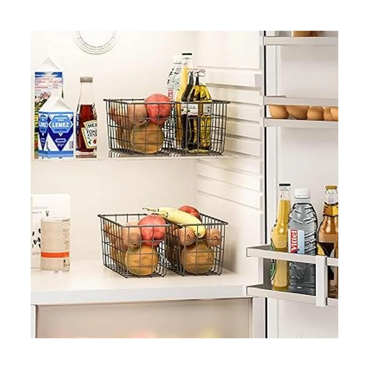 Cesta adhesiva para pared cesta de alambre sobre el_5