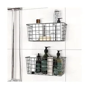 Cesta adhesiva para pared cesta de alambre sobre el_6