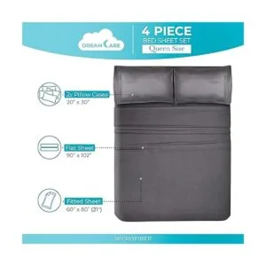 DREAMCARE Juego de sábanas de microfibra extra profundas_4