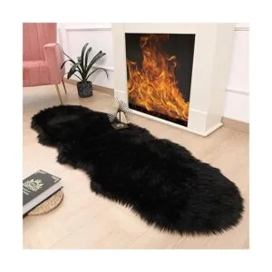 Alfombra súper suave y esponjosa de lujo de piel sintética_1