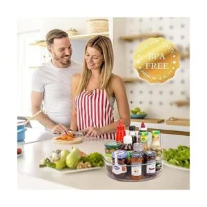 Paquete de 4 organizadores Lazy Susan para gabinete_6