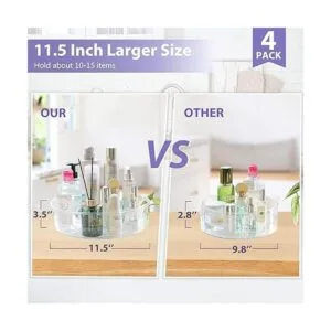 Paquete de 4 organizadores Lazy Susan para gabinete_5
