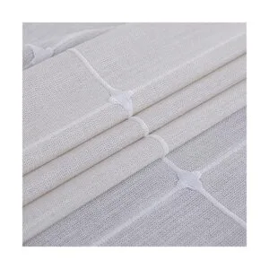 Mantel ovalado con bordado a cuadros de granja con borlas_6