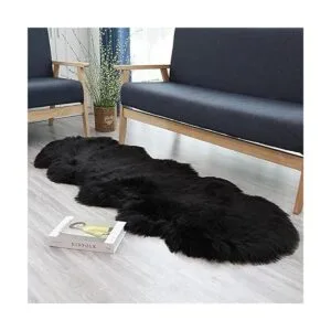 Alfombra súper suave y esponjosa de lujo de piel sintética_3