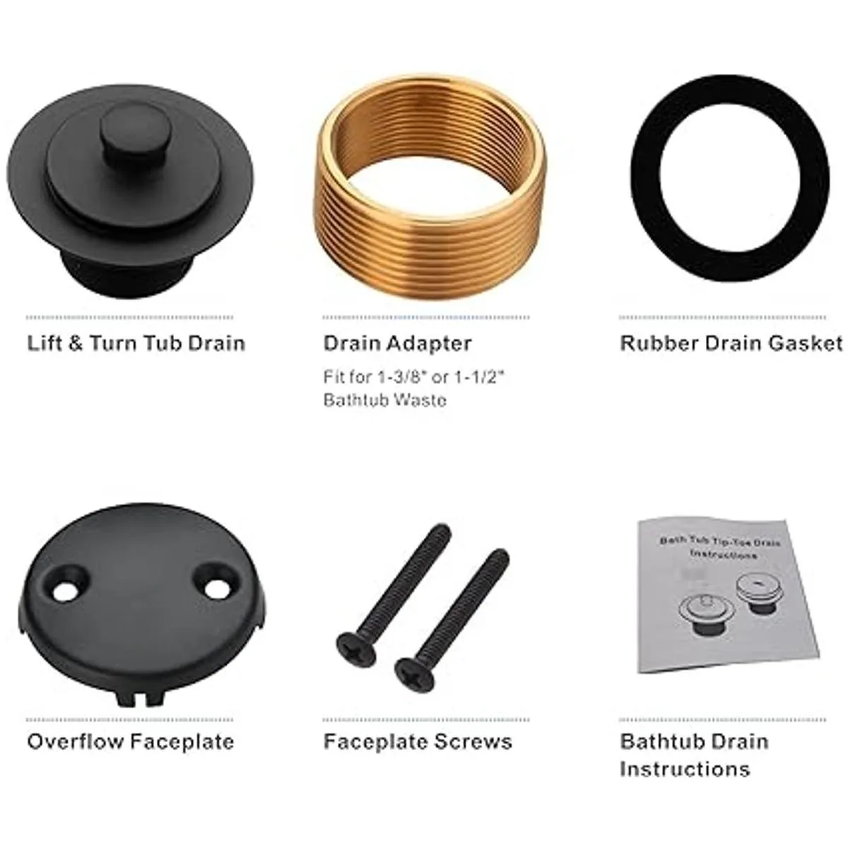 Juego de molduras de bañera de elevación y giro de drenaje_6