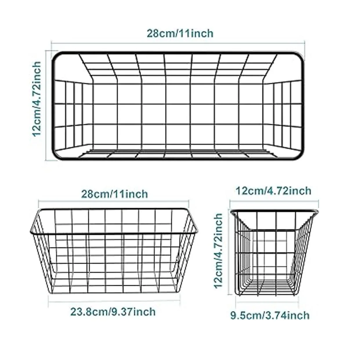 Cesta adhesiva para pared cesta de alambre sobre el_2