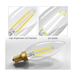 Hizashi Paquete de 12 bombillas de filamento LED CRI de 2_4