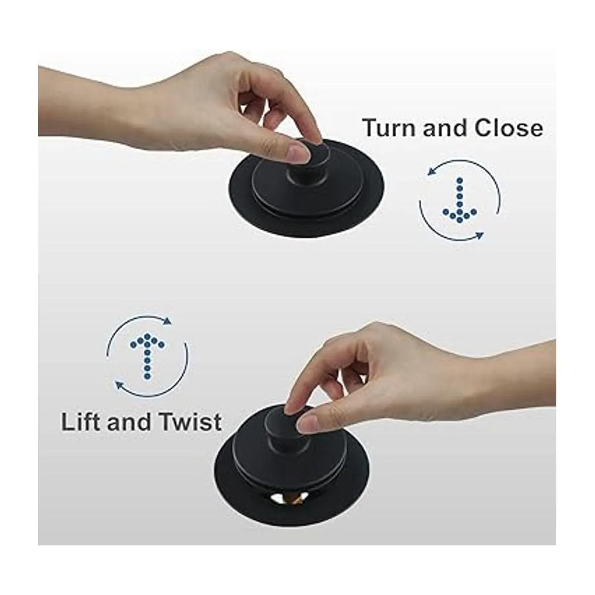 Juego de molduras de bañera de elevación y giro de drenaje_3