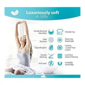 DREAMCARE Juego de sábanas de microfibra extra profundas_5