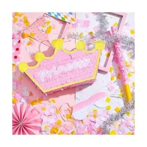 Corona de princesa dorada y rosa de 15.7 pulgadas para_4