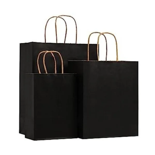 Nicunom Paquete de 75 bolsas de papel kraft negras 6 x 3_1