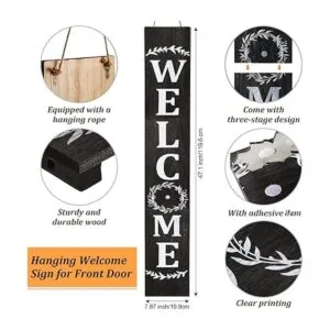 Jetec Letrero de bienvenida para puerta delantera letrero_4