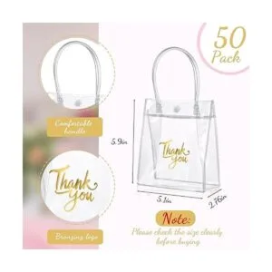 Paquete de 50 bolsas de regalo de plástico transparente_2