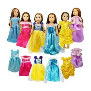 Muñeca americana de 18 pulgadas disfraz de princesa de 6_1