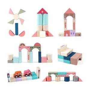 Juego de bloques de construcción de madera de CICITOYWO_3