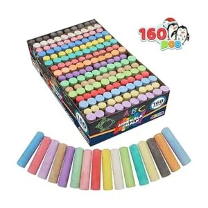 Juego de 160 tizas lavables para acera no tóxicas para_2