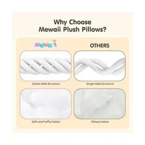 Mewaii Almohada de cuerpo largo de felpa de vaca_5