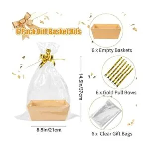 Paquete de 6 cestas para regalos vacías grandes y_3