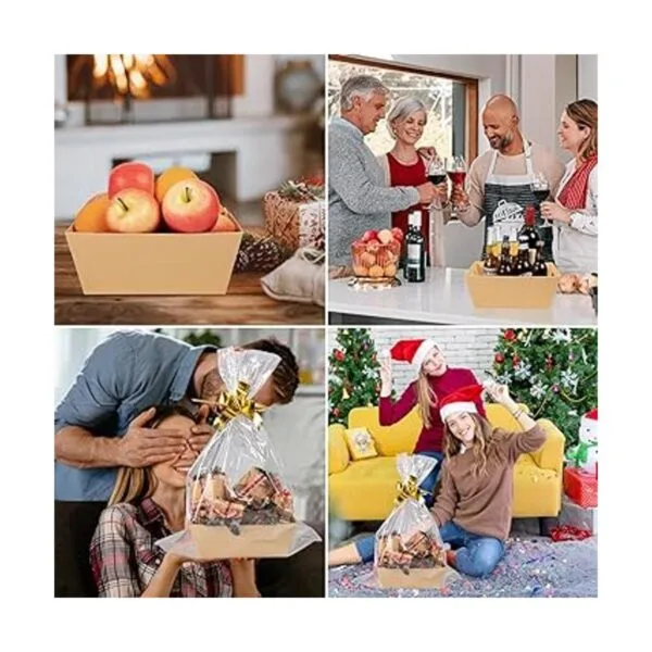 Paquete de 6 cestas para regalos vacías grandes y_7