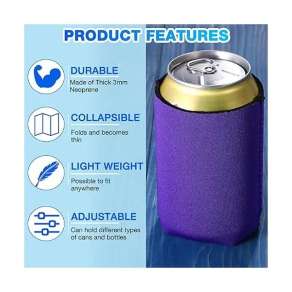 Paquete de 60 fundas para enfriar latas en blanco fundas_5