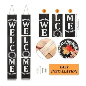 Jetec Letrero de bienvenida para puerta delantera letrero_5