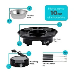 Kusini Juego de ollas de fondue eléctricas fondue de_2