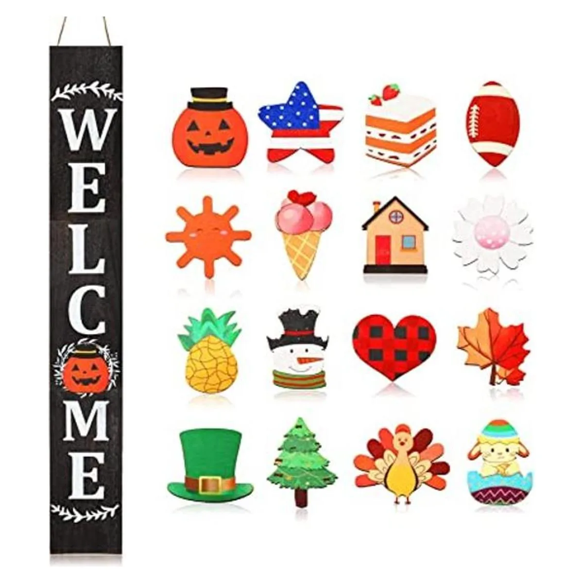 Jetec Letrero de bienvenida para puerta delantera letrero_1